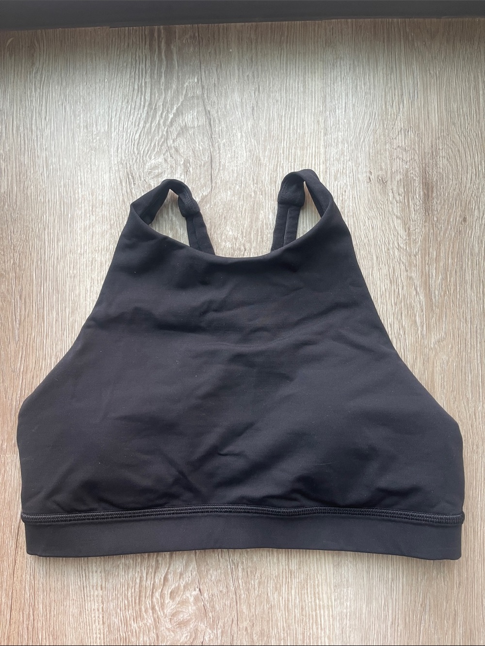 lululemon athletica Black High-Neck Energy Sports Bra